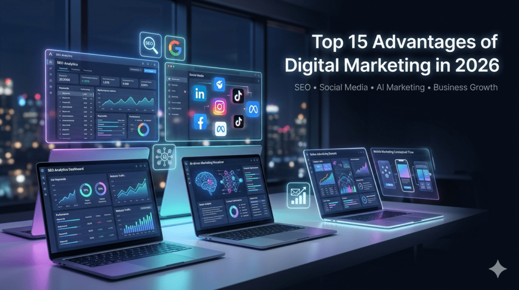Top advantages of digital marketing in 2026 infographic